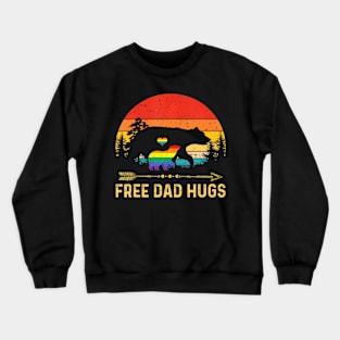 Free Dad Hugs Lgbt Pride Dad Bear Baby Crewneck Sweatshirt